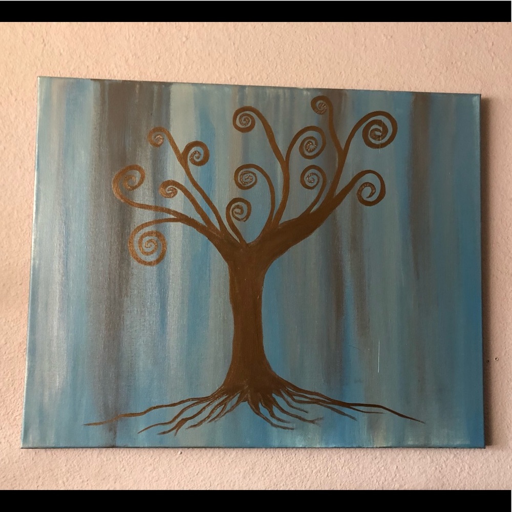 Tree of life hand painted on canvas